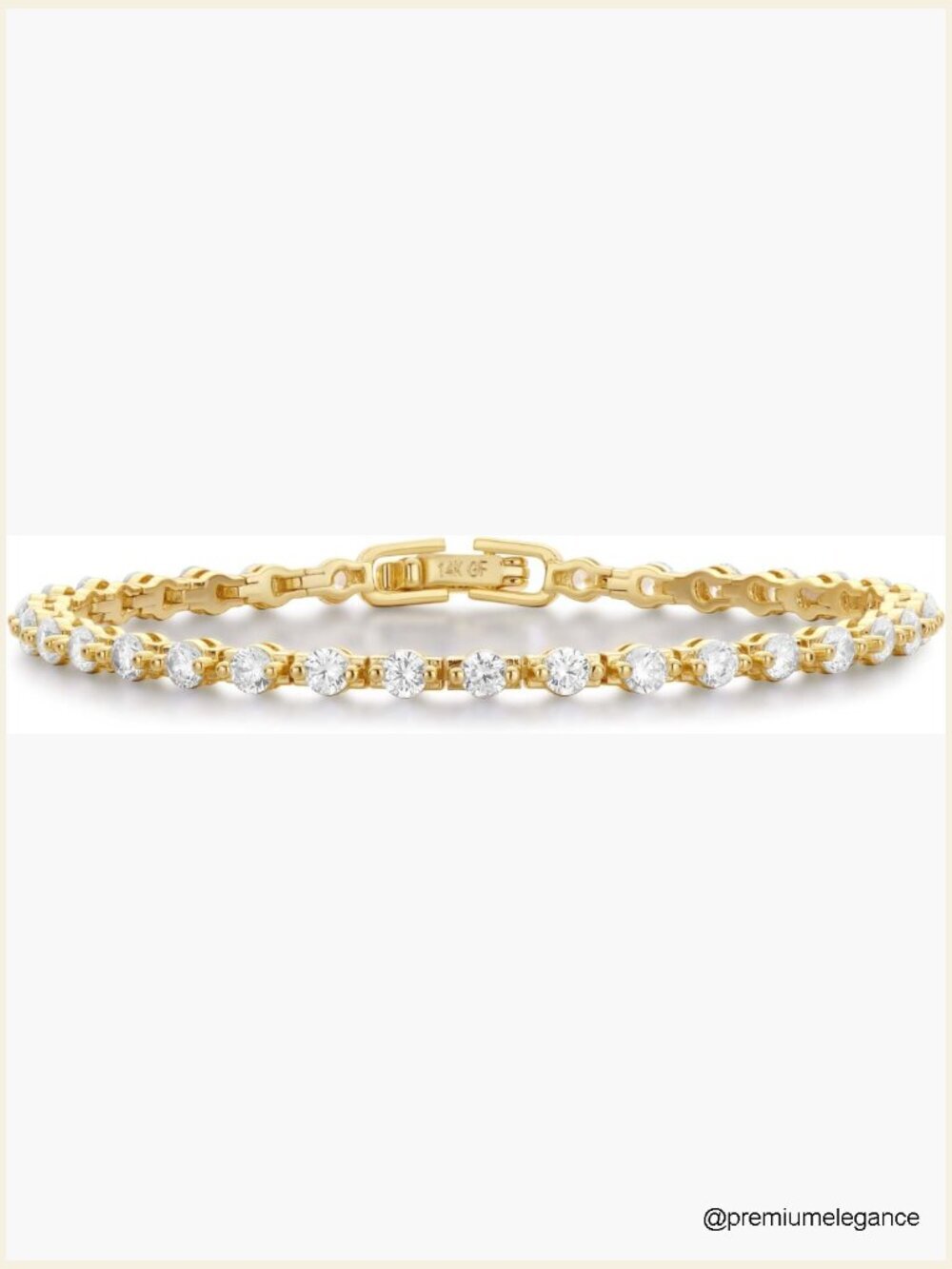 14K Gold Filled Tennis Bracelet for Women - 3mm CZ Stone Classic Bracelet